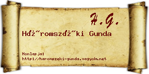 Háromszéki Gunda névjegykártya