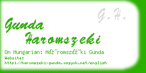 gunda haromszeki business card